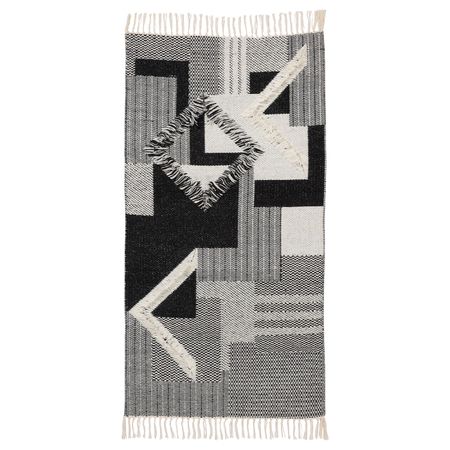 Ковер безворсовый, серый-черный 80x150 см IKEA ABILDÅ АБИДО 304.998.04