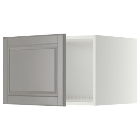 Верхний шкаф для холодильник, морозильник, белый, Bodbyn серый, 60x40 см IKEA METOD МЕТОД 694.673.50