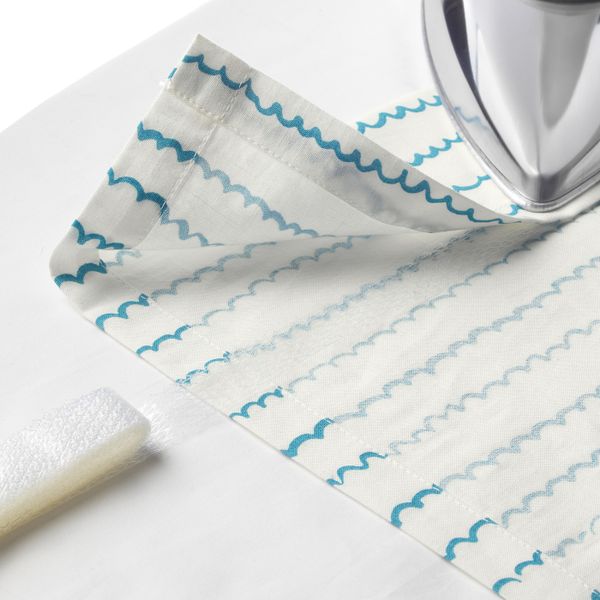 Гардины с прихватом, 2 шт., орнамент «волны/корабли»/синий 120x300 см IKEA UPPTÅG УППТОГ 204.402.77 - схема-чертеж с размерами