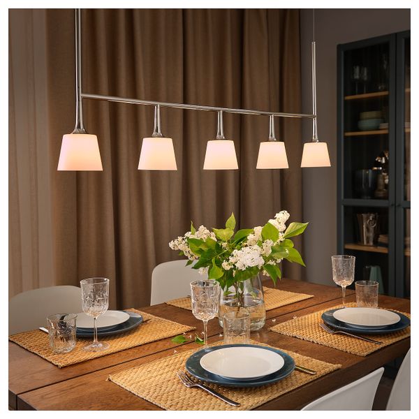 Подвесной светильник/5 светодиодов, никелированный/молочный стекло IKEA TYBBLE ТИБЛ 903.982.51 - фото 5