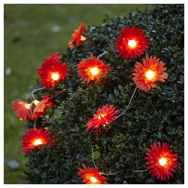 Украшение для гирлянды СОЛВИДЕН, цветок красный - фото 1