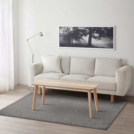 Ковер, длинный ворс, светло-серый 133x180 см IKEA ALLERSLEV АЛЛЕРСЛЕВ 205.086.96