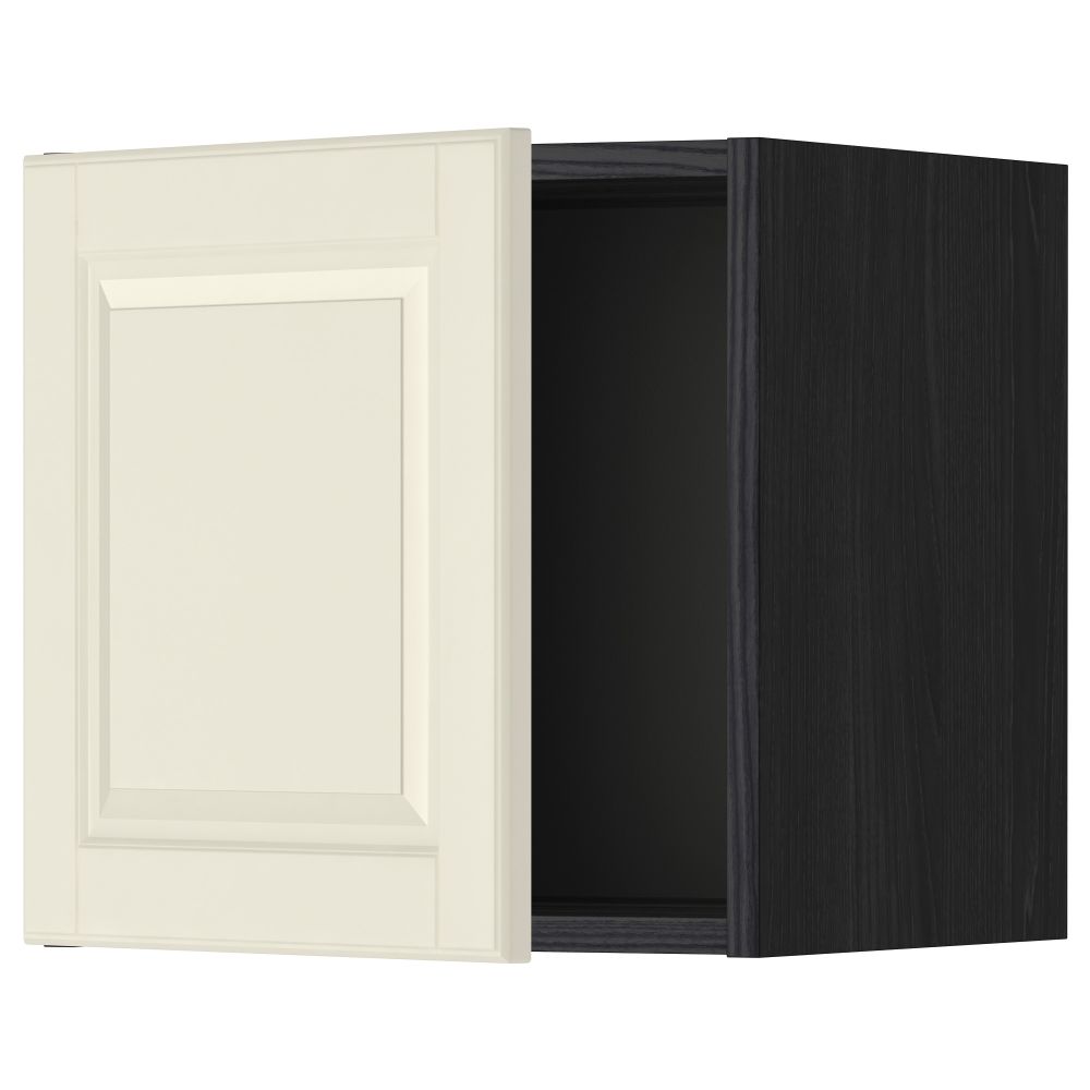 Шкаф навесной МЕТОД, черный, Будбин белый с оттенком - схема-чертеж с размерами