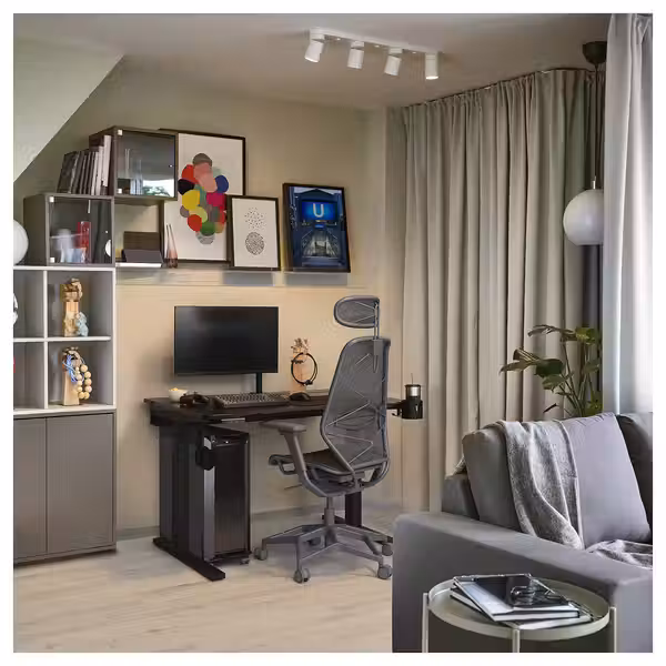 UTMANING УТМАНИНГ Геймерский стол-трансформер - электрический/чёрный 120x80 см - фото 5