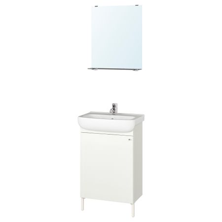 Комплект мебели для ванной, 5 предмета, 54x40x98 cm IKEA BJÖRKÅN БЬЙОРКОН, NYSJÖN НЮШЁН 194.196.77