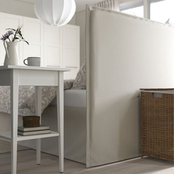 TÄRNKULLEN Каркас кровати с обивкой - Vissle бежевый/Luröy 140x200 см - фото 6