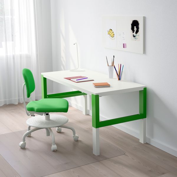 Письменный стол, белый/зеленый 128x58 см IKEA PÅHL ПОЛЬ 992.784.09 - фото 6