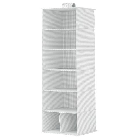 STUK Подвесной модуль,7отделений - белый/черный 30x30x90 см