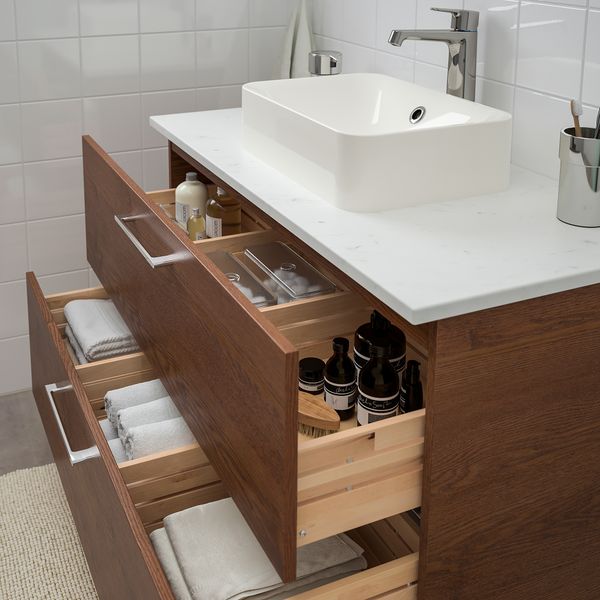 Шкаф со столешницей 45x32 раковина, 102x49x72 cm IKEA HÖRVIK ХОРВИК, GODMORGON ГОДМОРГОН, TOLKEN ТОЛКЕН 793.225.16 - фото 4