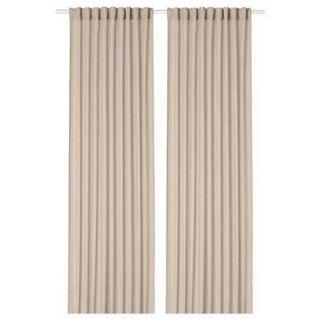 ROSENROBINIA РОЗЕНРОБИНИЯ Гардины, 2 шт. - бежевый/с лентой 145x300 см