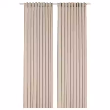 ROSENROBINIA РОЗЕНРОБИНИЯ Гардины, 2 шт. - бежевый/с лентой 145x300 см