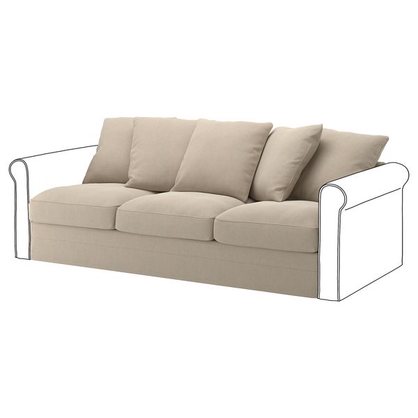 3-местная секция, Sporda естественный IKEA GRÖNLID 694.083.27 - фото 2