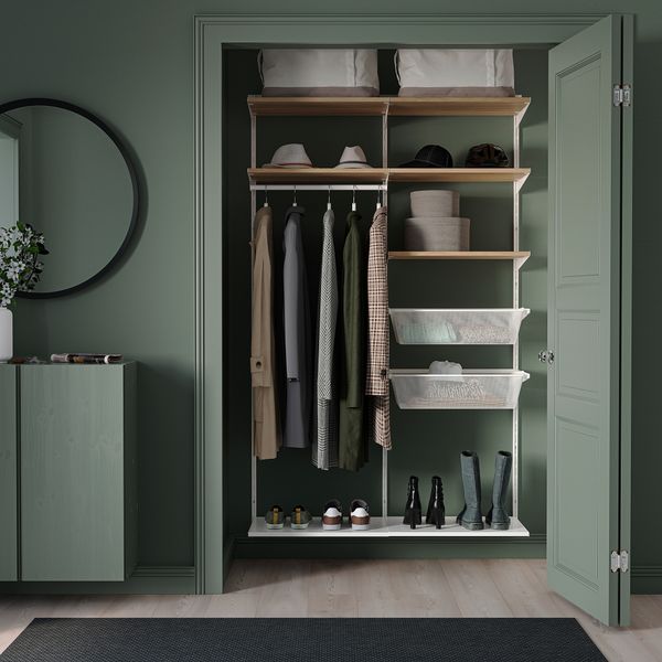 Гардероб, комбинация, белый, дуб, 125x40x201 см IKEA BOAXEL БОАКСЕЛЬ 393.323.53 - фото 4