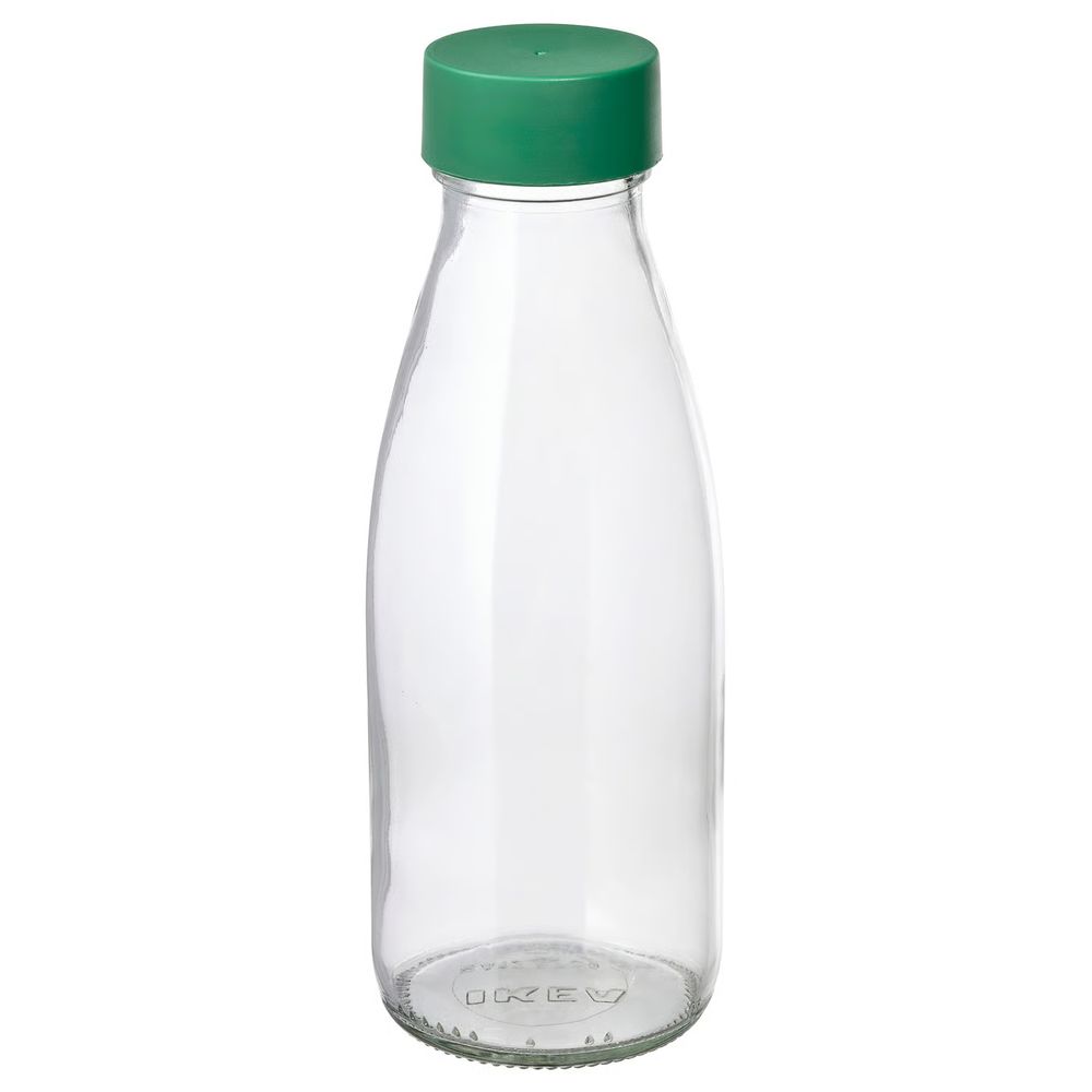 SPARTANSK Бутылка для воды - прозрачное стекло/зеленый 0.5 л - фото 1