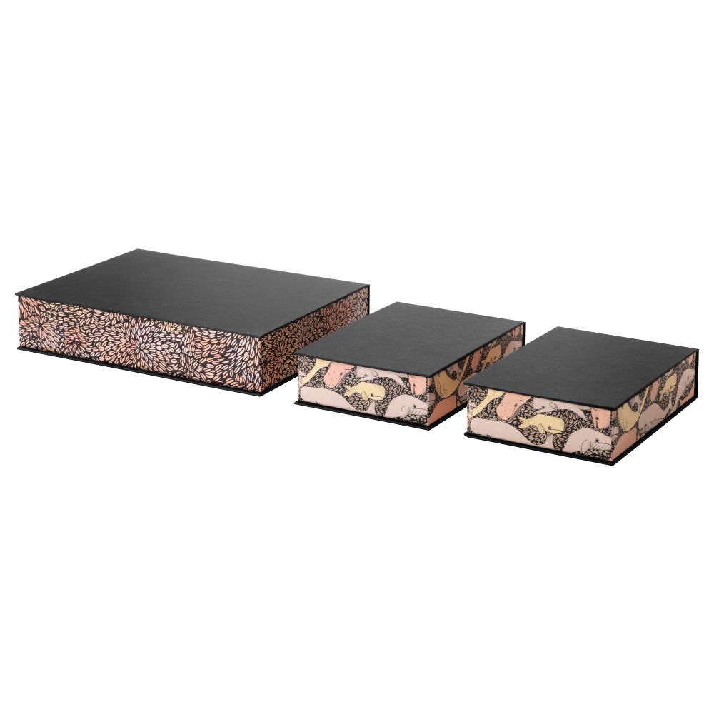 Коробка для/документов ХЕЙСАН, черный, разноцветный - фото 1