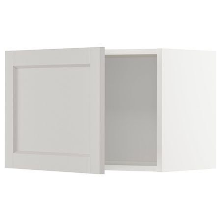 Шкаф навесной, белый/Лерхюттан светло-серый 60x40 см IKEA METOD МЕТОД 492.730.65