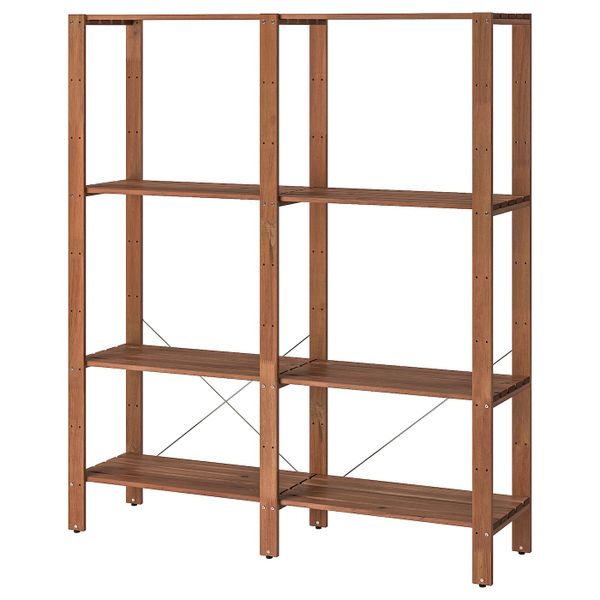 Стеллаж, для/сада, коричневая морилка 140x35x161 см IKEA TORDH ТУРД 893.164.16 - фото 1