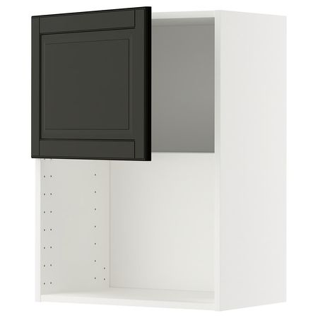 METOD Навесной шкаф для СВЧ-печи - белый/Bodbyn чёрный 60x80 см