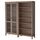 Комбинация для хранения со стеклянными дверцами ХЕМНЭС, серо-коричневый (180x197 см)