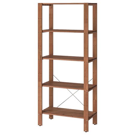 Стеллаж, для/сада, коричневая морилка 70x35x161 см IKEA TORDH ТУРД 493.161.78