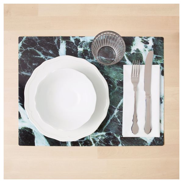 Салфетка под приборы БОРГЕРЛИГ, темно-зеленый (40x30 см) - фото 2