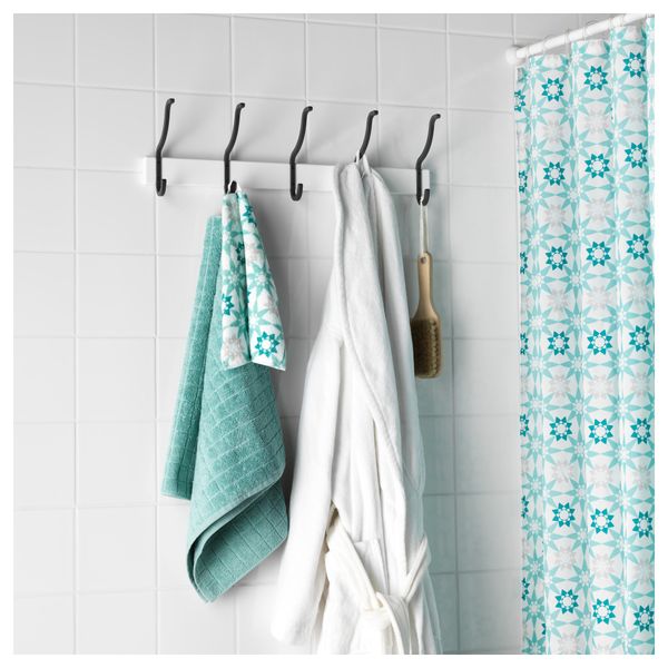 Вешалка для полотенец с 5 крючками ХЭЛМАРЕН, белый (58 см) - фото 2