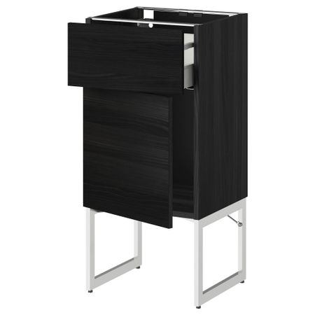 Напольный шкаф с ящиком, дверью МЕТОД / МАКСИМЕРА, черный, Тингсрид черный