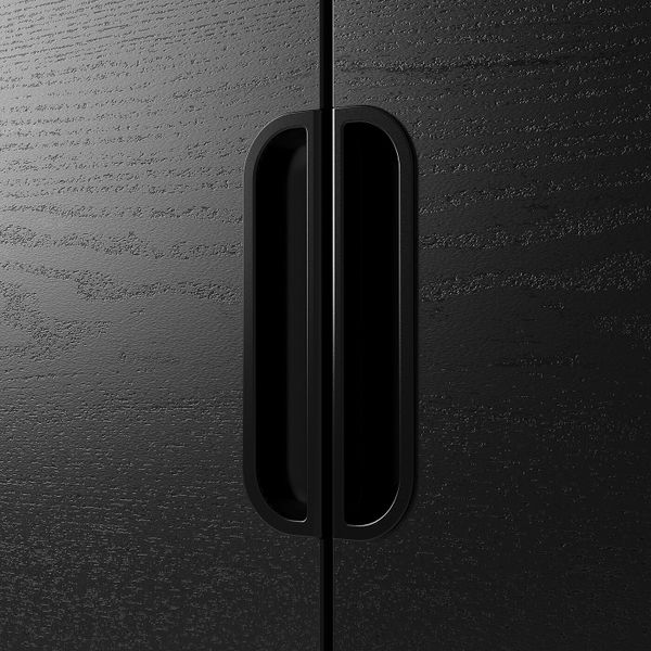 Комбинация для хранения, ясеневый шпон, черная морилка 160x120 см IKEA ГАЛАНТ 492.857.99 - фото 3