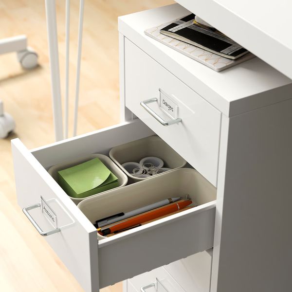 HELMER Тумба с ящиками на колесах - белый 28x65 см - фото 4