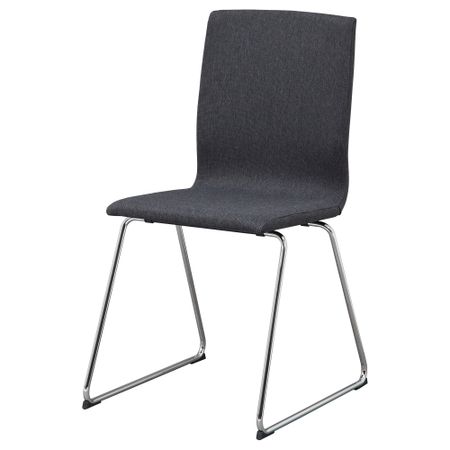 Стул ВОЛЬФГАНГ, хромированный, Дансбу темно-серый