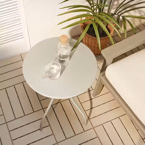 TÅNEBRO ТОНЕБРО Придиванный столик - д/дома/улицы/светлый серо-бежевый 46 см - фото 7