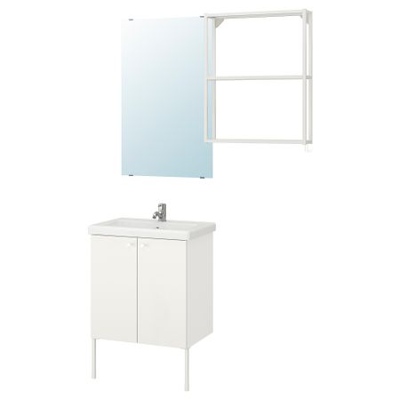 Комплект мебели для ванной,11 предмета, 64x43x87 cm IKEA TVÄLLEN ЛЕН ТВЭЛЛЕН, BEGIVENHET БЕГИВЕНХЕТ 493.375.81