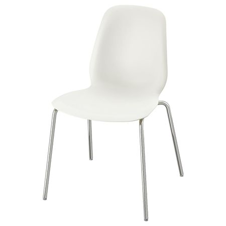 Стул, белый/Брур-Инге хромированный IKEA LEIFARNE ЛЕЙФ-АРНЕ 392.272.48