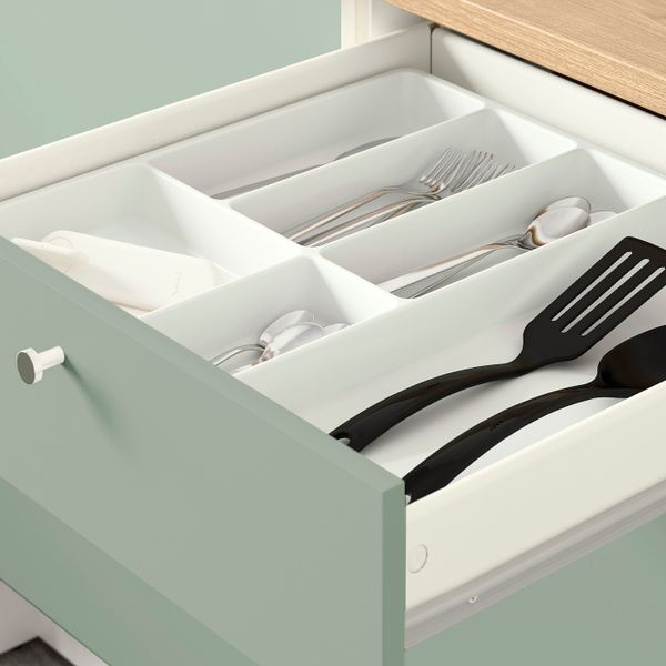 Кухня, серо-зеленый 240x61x220 см IKEA KNOXHULT КНОКСХУЛЬТ 794.091.90 - фото 3