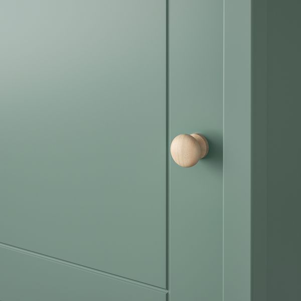 Тумба прикроватная, серо-зеленый, сосна, 47x43 см IKEA OLDERDALEN ЛЕН 305.008.93 - фото 3