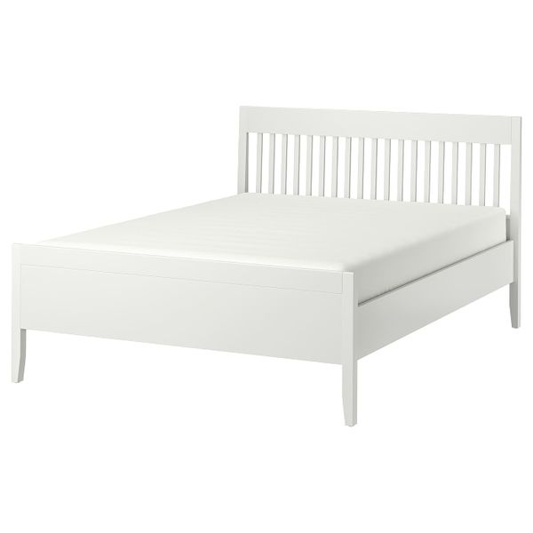 Каркас кровати, белый/Леирсунд 160x200 см IKEA IDANÄS ИДАНЭС 394.065.08 - фото 1