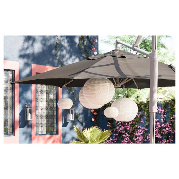 Подвесная светодиодная лампа, для сада/шаровидный белый 45 см IKEA SOLVINDEN СОЛВИДЕН 204.843.08 - фото 4