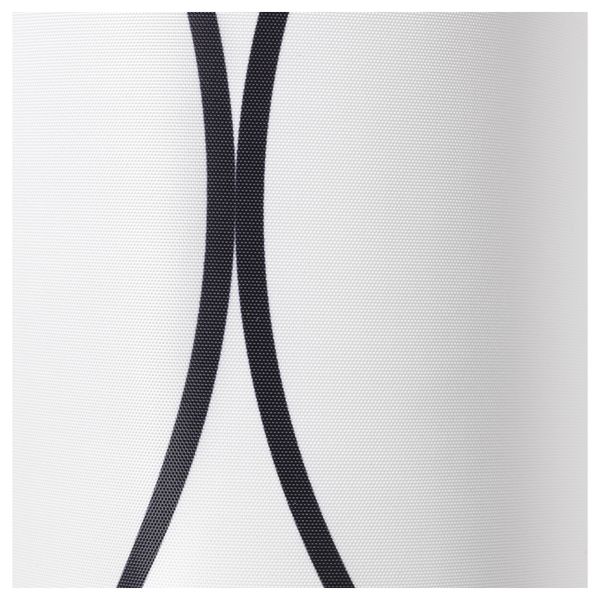 Штора для ванной УДГРУНД, белый/черный (180x200 см) - схема-чертеж с размерами