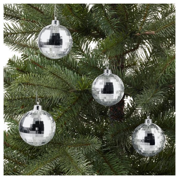 Украшение, шар ВИНТЕР 2017, серебристый (7 см) - схема-чертеж с размерами