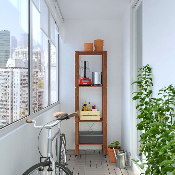 Стеллаж, для/сада, коричневая морилка 50x35x161 см IKEA TORDH ТУРД 793.161.72 - фото 3