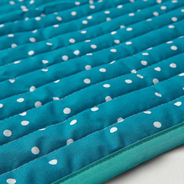 Одеяло/плед, орнамент «фрукты/точки»/синий 96x96 см IKEA RÖRANDE РЁРАНДЕ 504.625.69 - схема-чертеж с размерами