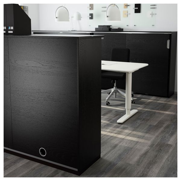 Комбинация для хранения с раздвижной дверцами ГАЛАНТ, черно-коричневый (320x120 см) - схема-чертеж с размерами