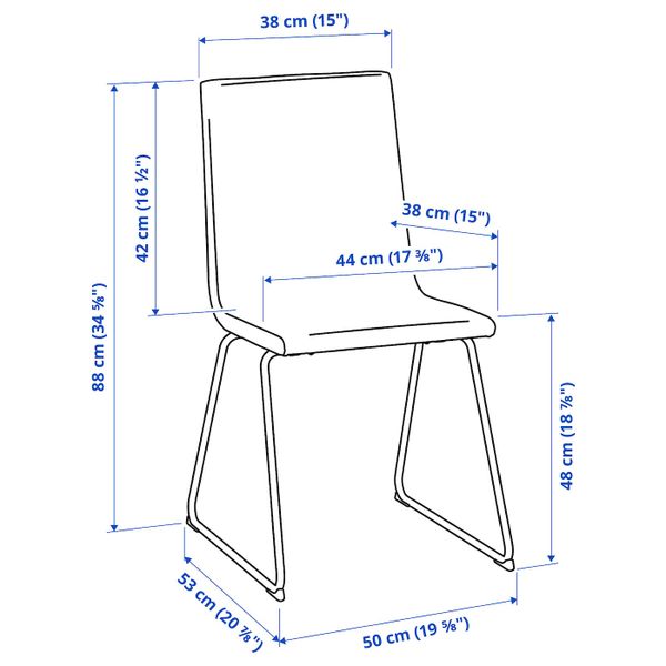 IKEA, дополнительный ракурс - схема-чертеж с размерами