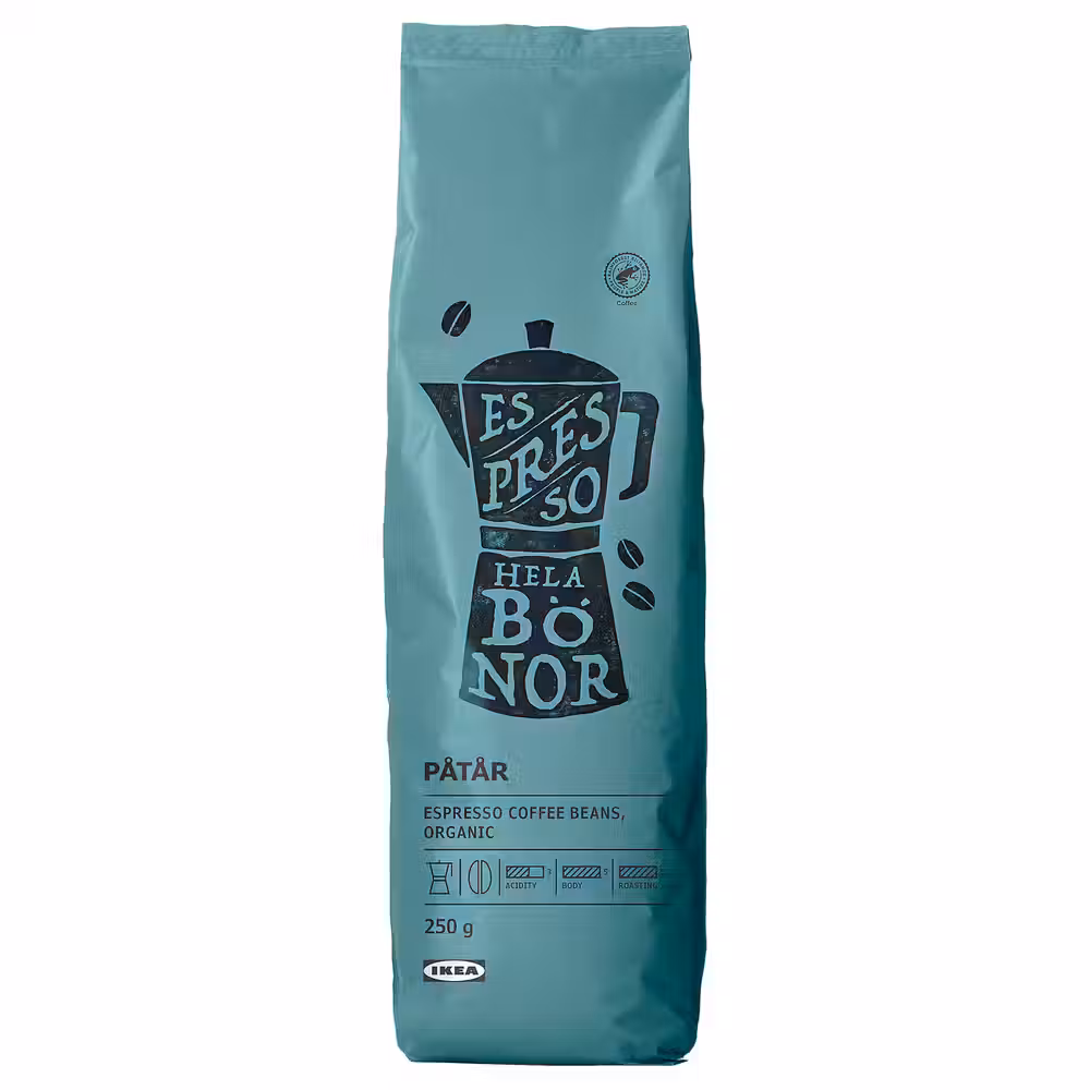 PÅTÅR Кофе в зернах эспрессо - сильная обжарка ./Cертифицировано Rainforest Alliance 250 гр - фото 1