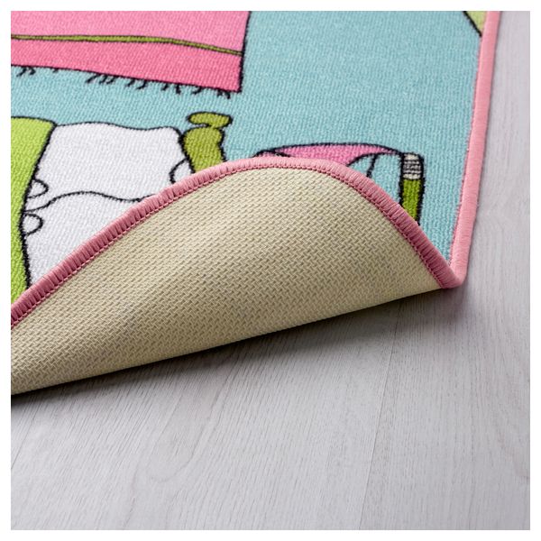 Ковер, короткий ворс РУММЕТ, разноцветный (100x133 см) - схема-чертеж с размерами