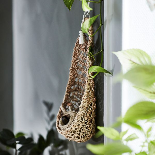 Подвесной модуль для хранения, волокно банана ручная работа 16x34 см IKEA БОТАНИСК 004.665.41 - фото 3