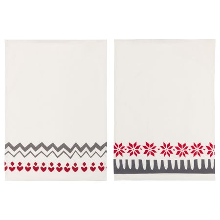 Полотенце кухонное ВИНТЕР 2017, красный, белый (50x70 см)