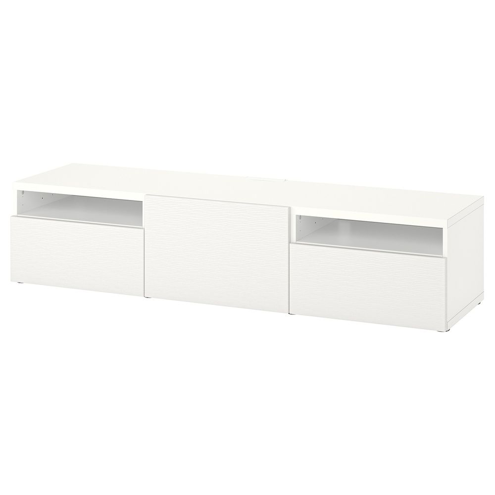 Тумба под ТВ с ящиками и дверцей, белый/Лаксвикен белый 180x42x39 см IKEA BESTÅ БЕСТО 694.363.11 - фото 1