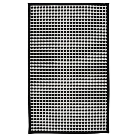 KALLGATE Коврик для ванной - чёрный/белый 50x80 см