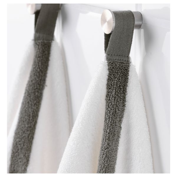 Полотенце ФЭРГЛАВ, белый, темно-серый (50x100 см) - фото 2